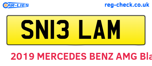 SN13LAM are the vehicle registration plates.