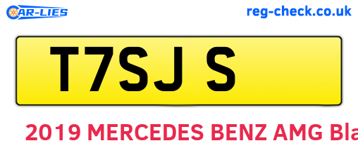 T7SJS are the vehicle registration plates.
