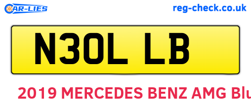 N30LLB are the vehicle registration plates.