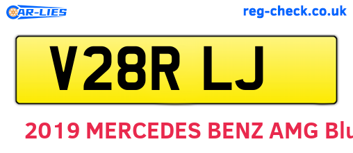 V28RLJ are the vehicle registration plates.