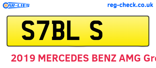 S7BLS are the vehicle registration plates.