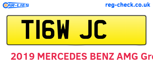 T16WJC are the vehicle registration plates.