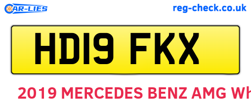 HD19FKX are the vehicle registration plates.