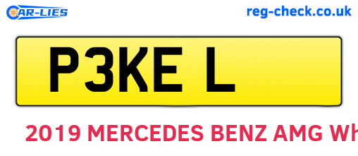P3KEL are the vehicle registration plates.