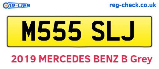 M555SLJ are the vehicle registration plates.