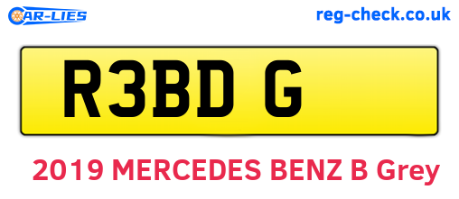 R3BDG are the vehicle registration plates.