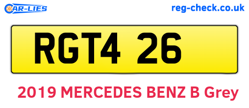 RGT426 are the vehicle registration plates.