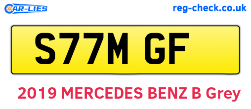 S77MGF are the vehicle registration plates.