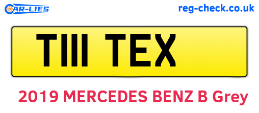 T111TEX are the vehicle registration plates.