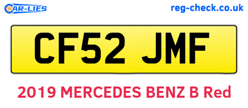 CF52JMF are the vehicle registration plates.