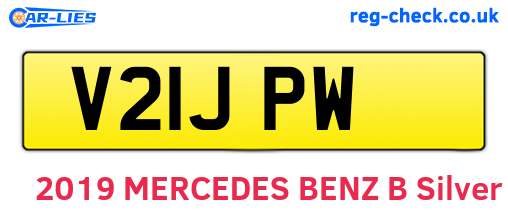 V21JPW are the vehicle registration plates.