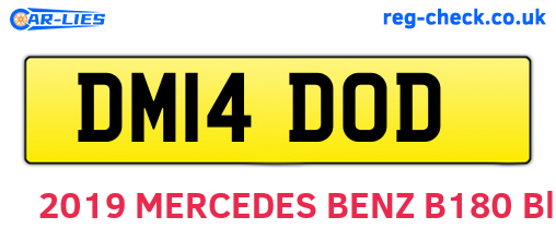 DM14DOD are the vehicle registration plates.