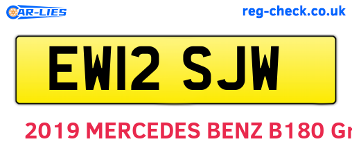 EW12SJW are the vehicle registration plates.