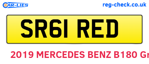 SR61RED are the vehicle registration plates.