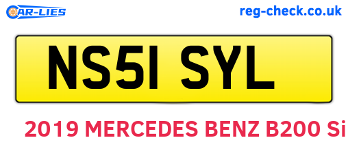 NS51SYL are the vehicle registration plates.