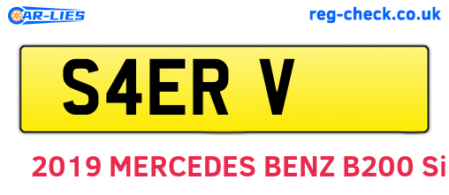 S4ERV are the vehicle registration plates.