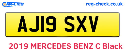 AJ19SXV are the vehicle registration plates.