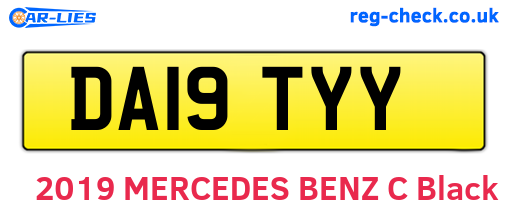 DA19TYY are the vehicle registration plates.