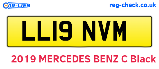 LL19NVM are the vehicle registration plates.