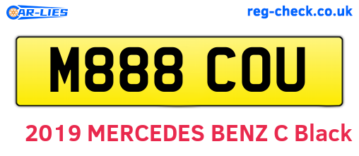M888COU are the vehicle registration plates.