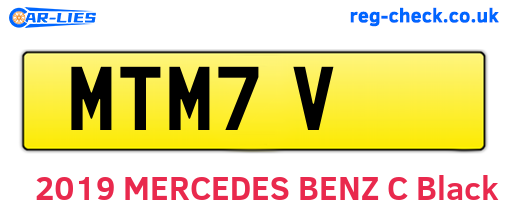 MTM7V are the vehicle registration plates.