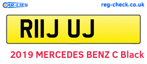 R11JUJ are the vehicle registration plates.