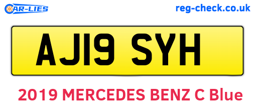 AJ19SYH are the vehicle registration plates.
