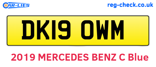 DK19OWM are the vehicle registration plates.