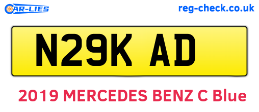 N29KAD are the vehicle registration plates.