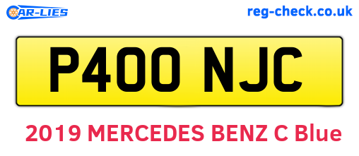 P400NJC are the vehicle registration plates.