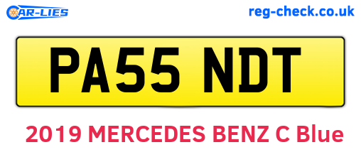 PA55NDT are the vehicle registration plates.