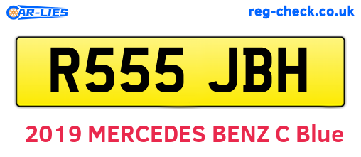 R555JBH are the vehicle registration plates.