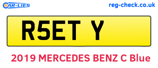 R5ETY are the vehicle registration plates.