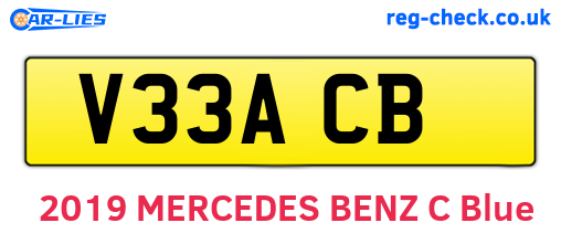 V33ACB are the vehicle registration plates.