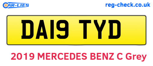 DA19TYD are the vehicle registration plates.
