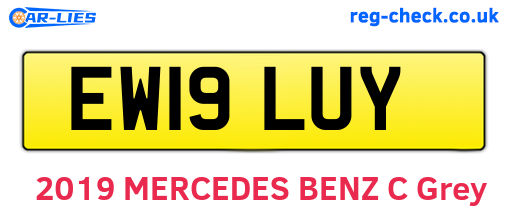 EW19LUY are the vehicle registration plates.