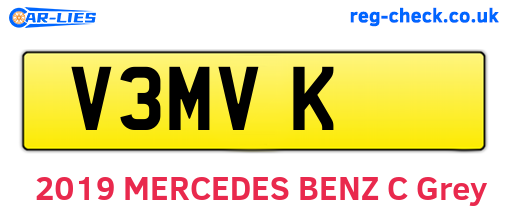 V3MVK are the vehicle registration plates.