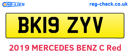 BK19ZYV are the vehicle registration plates.