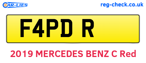 F4PDR are the vehicle registration plates.