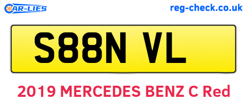 S88NVL are the vehicle registration plates.