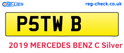 P5TWB are the vehicle registration plates.