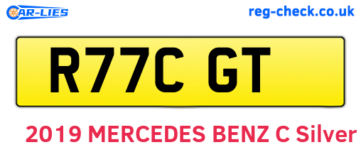 R77CGT are the vehicle registration plates.