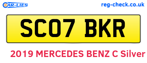 SC07BKR are the vehicle registration plates.