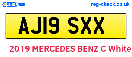 AJ19SXX are the vehicle registration plates.
