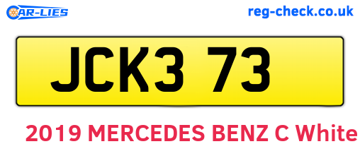 JCK373 are the vehicle registration plates.