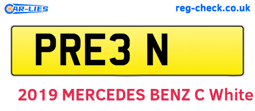 PRE3N are the vehicle registration plates.