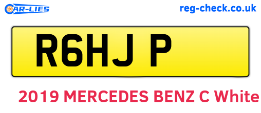R6HJP are the vehicle registration plates.