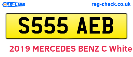 S555AEB are the vehicle registration plates.