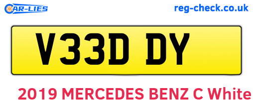 V33DDY are the vehicle registration plates.