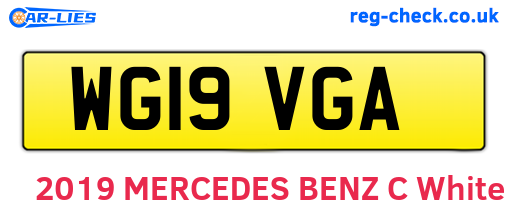 WG19VGA are the vehicle registration plates.